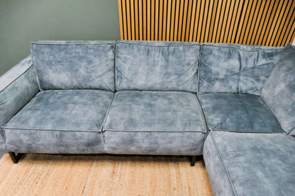 Refurbished Montel Hoekbank Blauw grijs