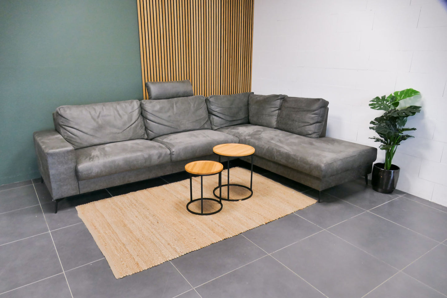 Refurbished Pronto Hoekbank Microvezel Antraciet