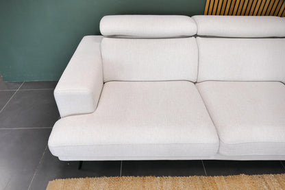 Refurbished Goossens Hoekbank Viggo gebroken wit