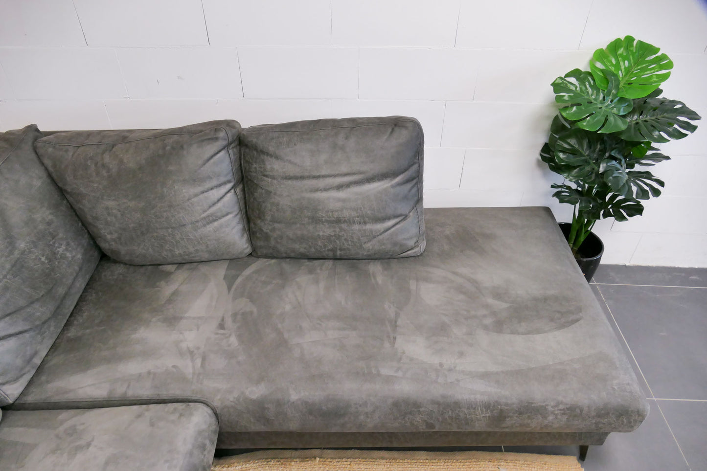 Refurbished Pronto Hoekbank Microvezel Antraciet