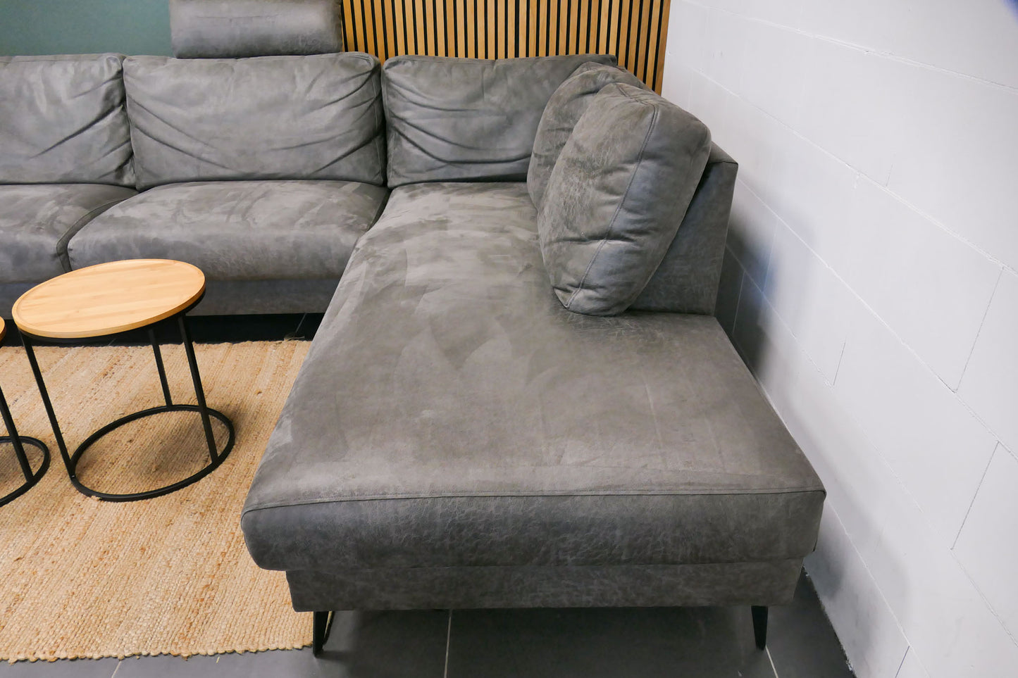 Refurbished Pronto Hoekbank Microvezel Antraciet