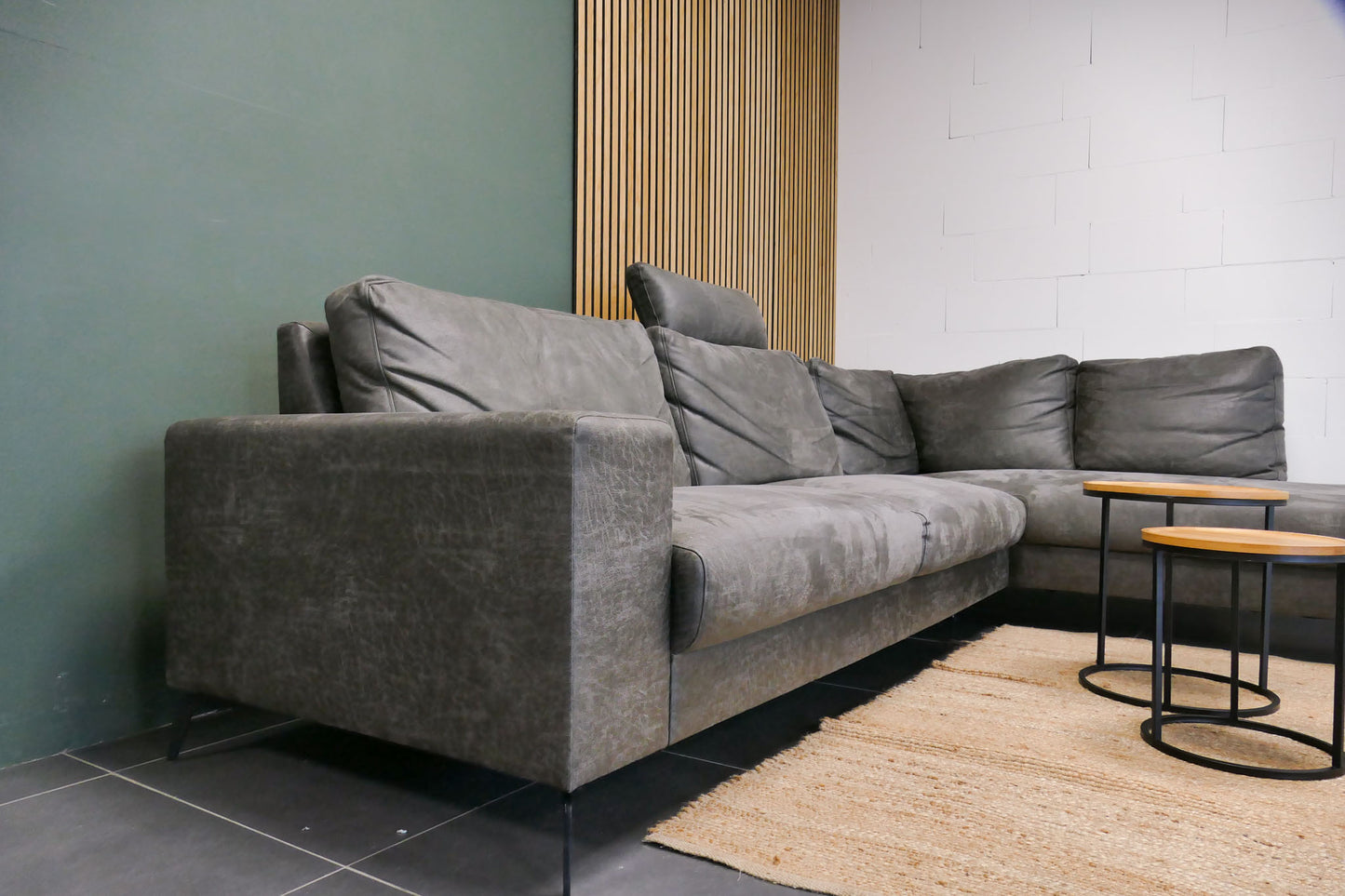 Refurbished Pronto Hoekbank Microvezel Antraciet