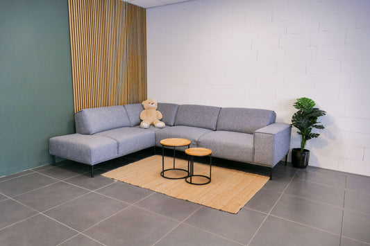 Refurbished Montel hoekbank Blauw Grijs