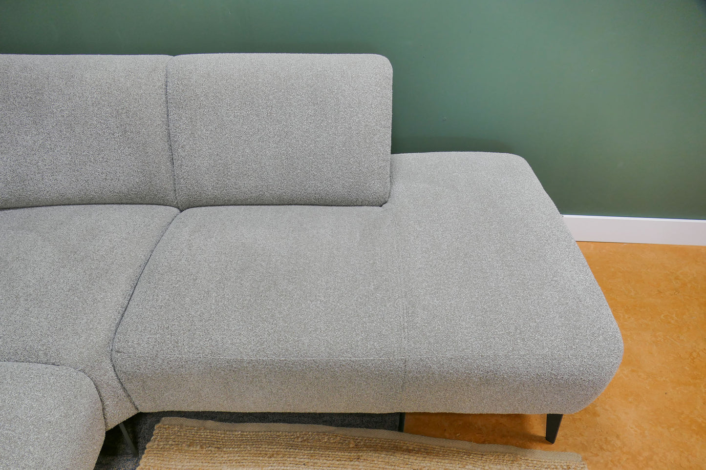 Refurbished hoekbank Zitmaxx bouclé grijs