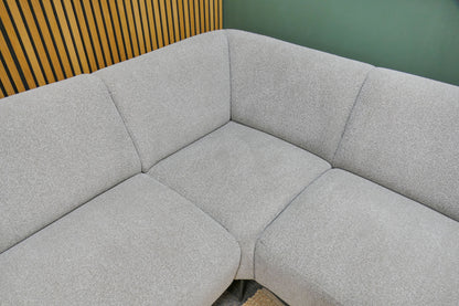 Refurbished hoekbank Zitmaxx bouclé grijs