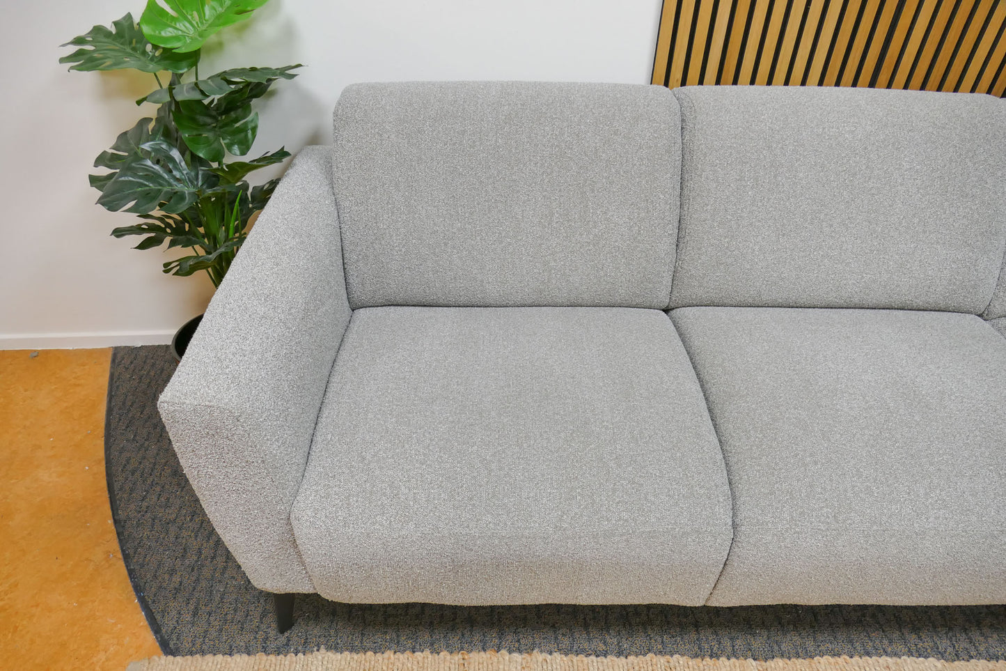 Refurbished hoekbank Zitmaxx bouclé grijs