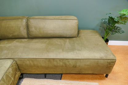 Refurbished Hoekbank Goossens Calvin Microvezel Groen
