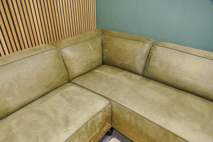 Refurbished Hoekbank Goossens Calvin Microvezel Groen
