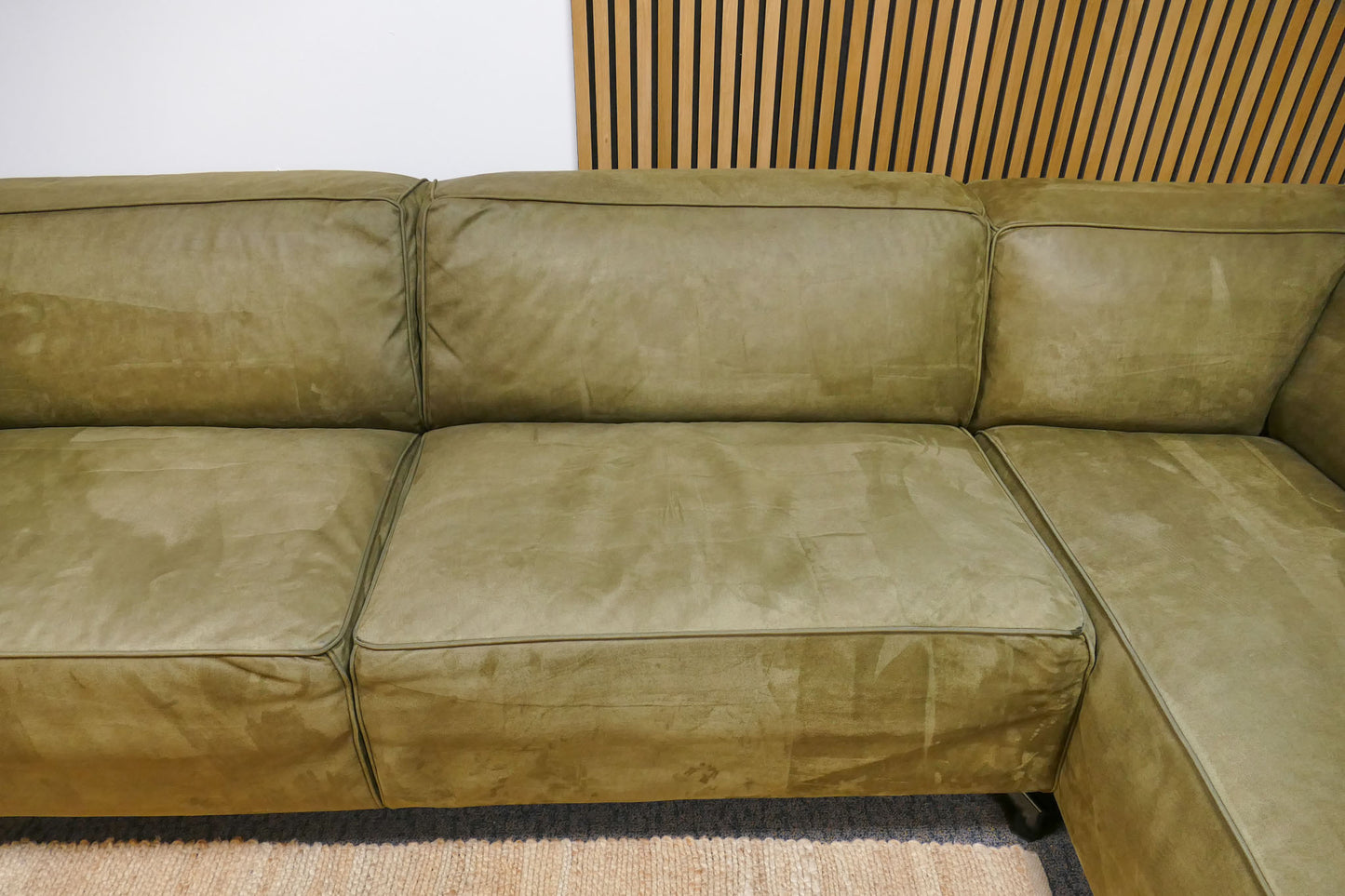 Refurbished Hoekbank Goossens Calvin Microvezel Groen