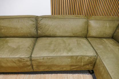 Refurbished Hoekbank Goossens Calvin Microvezel Groen