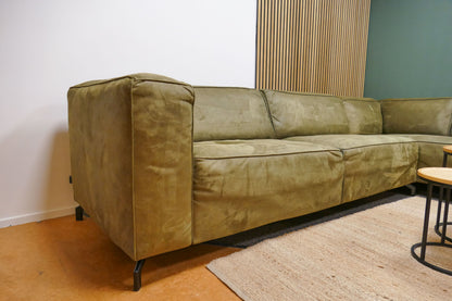 Refurbished Hoekbank Goossens Calvin Microvezel Groen