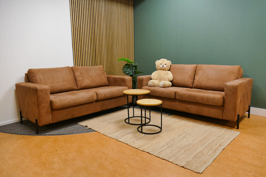 Refurbished Set 2-zits banken Roestbruin