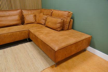 Refurbished Hoekbank Zen Lifestyle Lexy Cognac Microvezel