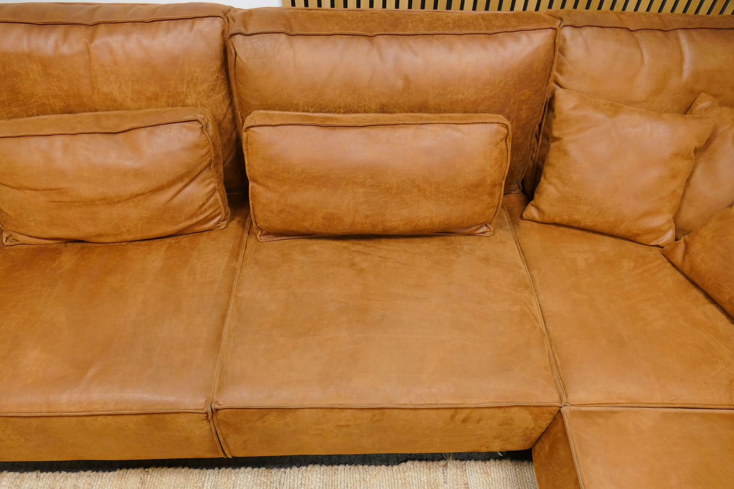 Refurbished Hoekbank Zen Lifestyle Lexy Cognac Microvezel