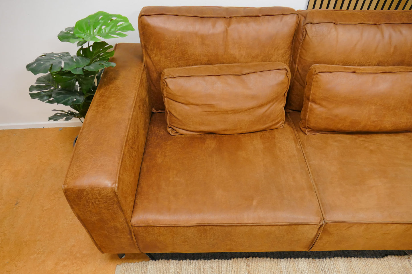 Refurbished Hoekbank Zen Lifestyle Lexy Cognac Microvezel