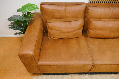 Refurbished Hoekbank Zen Lifestyle Lexy Cognac Microvezel