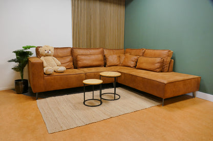 Refurbished Hoekbank Zen Lifestyle Lexy Cognac Microvezel