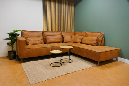 Refurbished Hoekbank Zen Lifestyle Lexy Cognac Microvezel