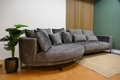 Refurbished Chaise Longue Dordoni Antraciet Velvet