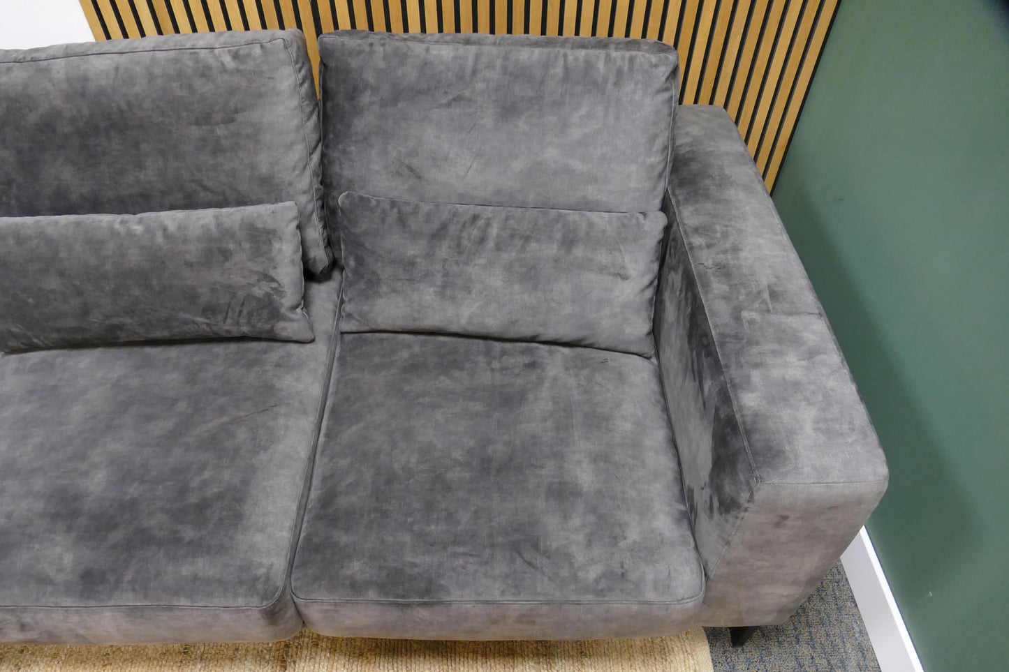 Refurbished Chaise Longue Dordoni Antraciet Velvet
