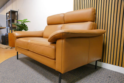 Refurbished 2-zits bank Prominent Cognac Leer