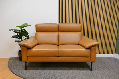 Refurbished 2-zits bank Prominent Cognac Leer