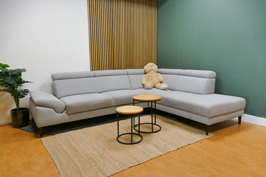 Refurbished hoekbank Montel Modena lichtgrijs