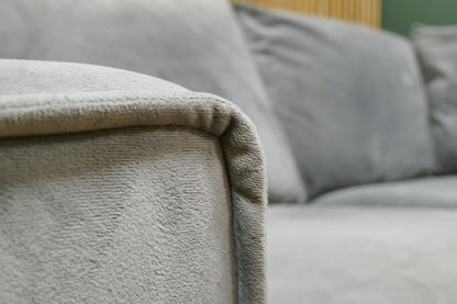 Refrubished hoekbank DFS Velvet Blauw/Grijs