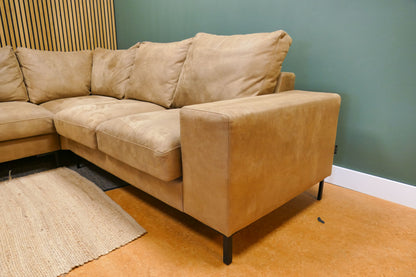 Refurbished Urban Sofa Hoekbank Camel Bruin