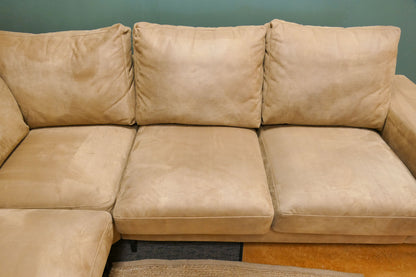 Refurbished Urban Sofa Hoekbank Camel Bruin