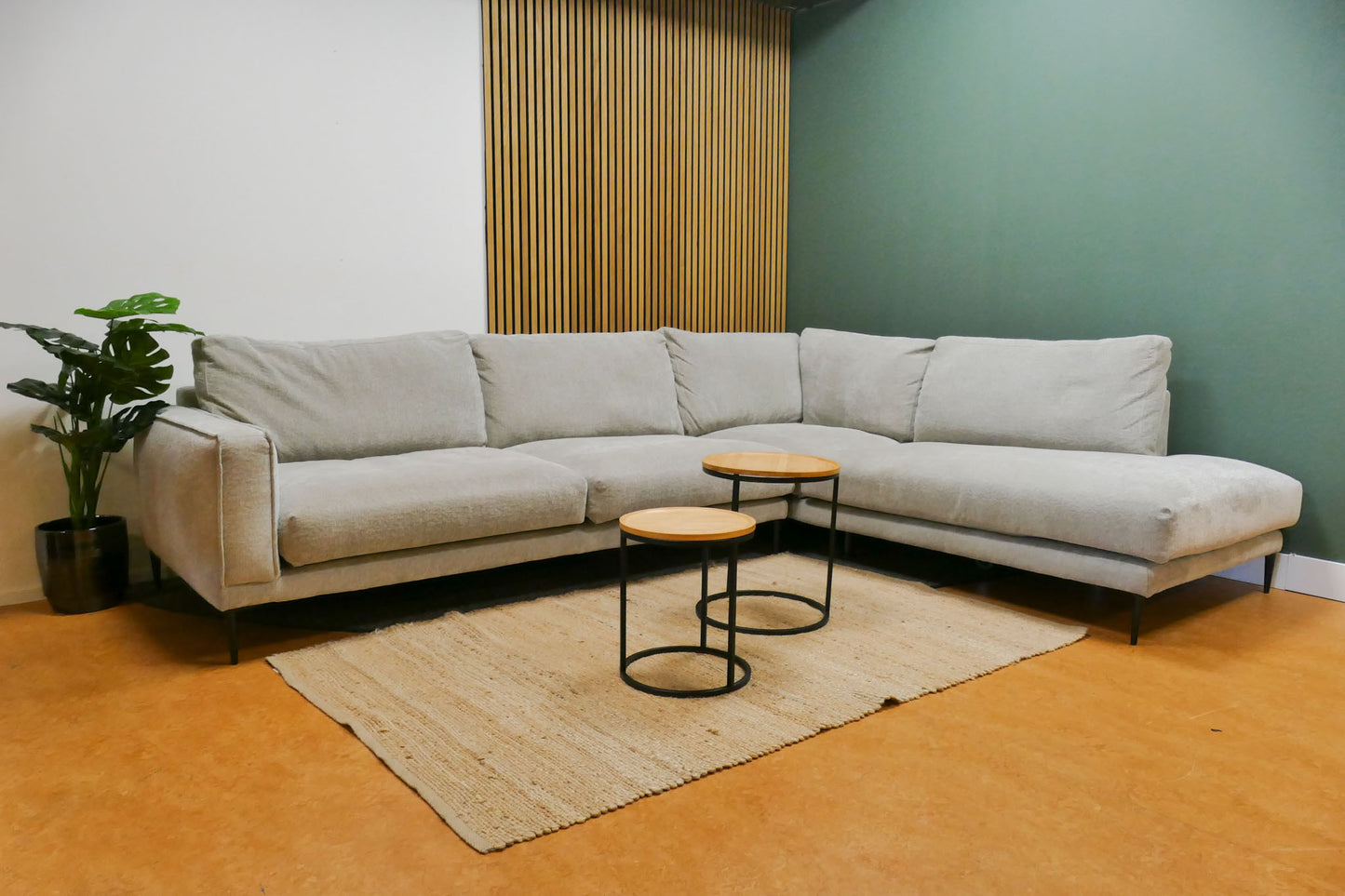 Refurbished Hoekbank Goossens Beige