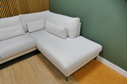 Refurbished Hoekbank Pronto Bouclé Wit