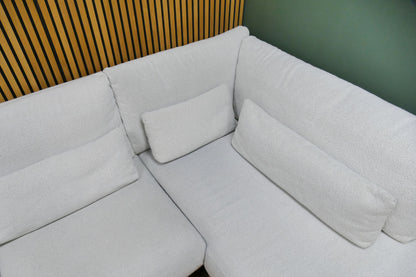 Refurbished Hoekbank Pronto Bouclé Wit