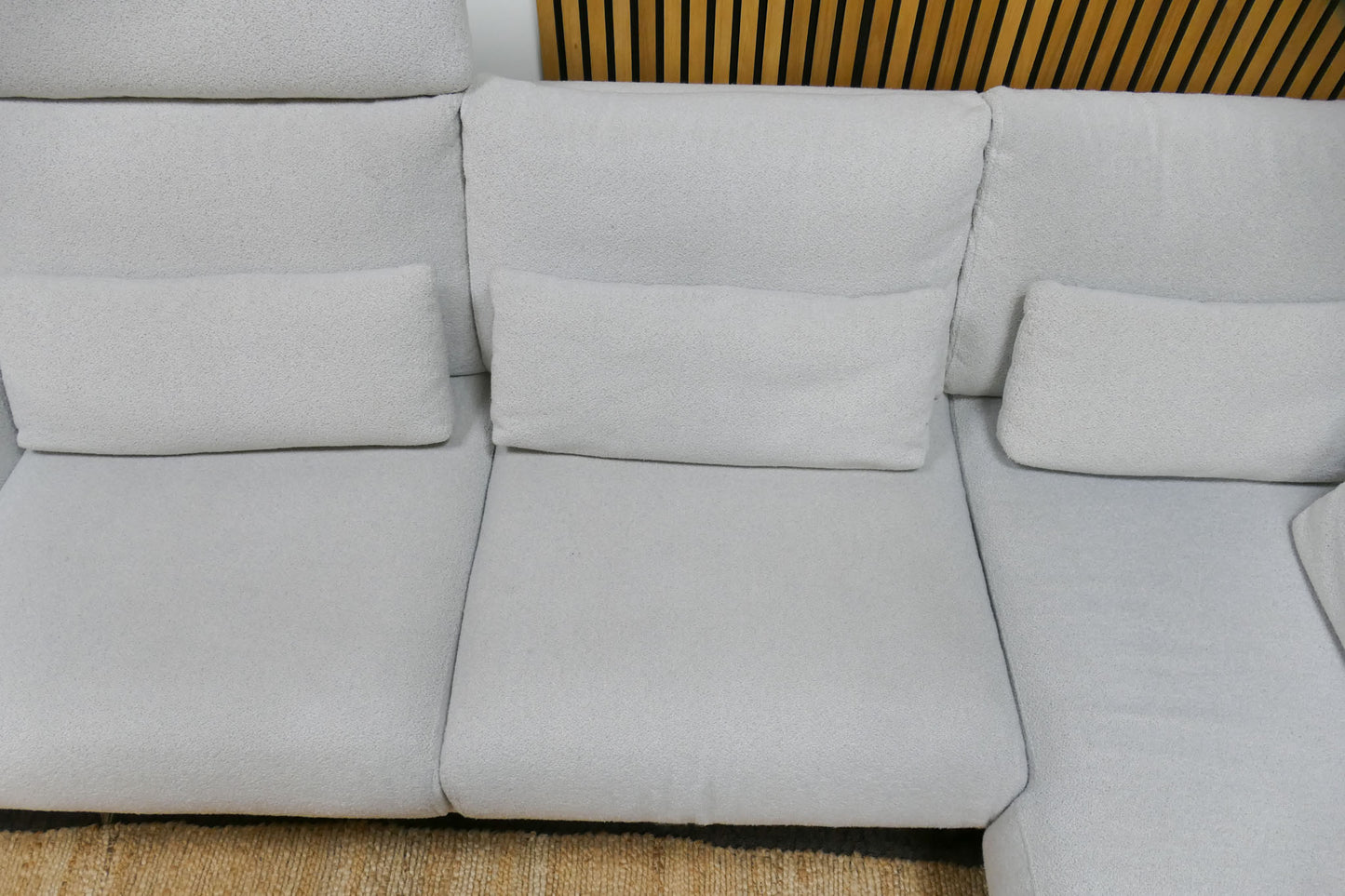 Refurbished Hoekbank Pronto Bouclé Wit