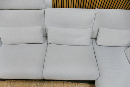 Refurbished Hoekbank Pronto Bouclé Wit