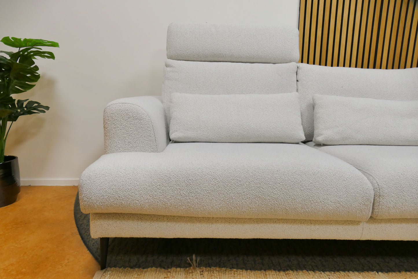 Refurbished Hoekbank Pronto Bouclé Wit