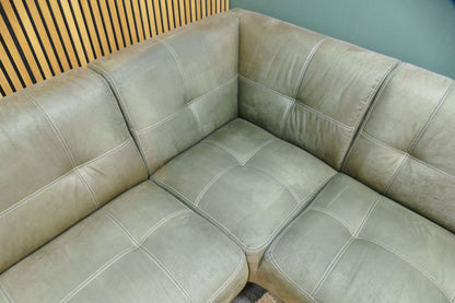 Refurbished Robuuste Hoekbank Microvezel Groen