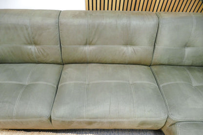 Refurbished Robuuste Hoekbank Microvezel Groen
