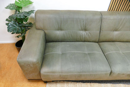 Refurbished Robuuste Hoekbank Microvezel Groen