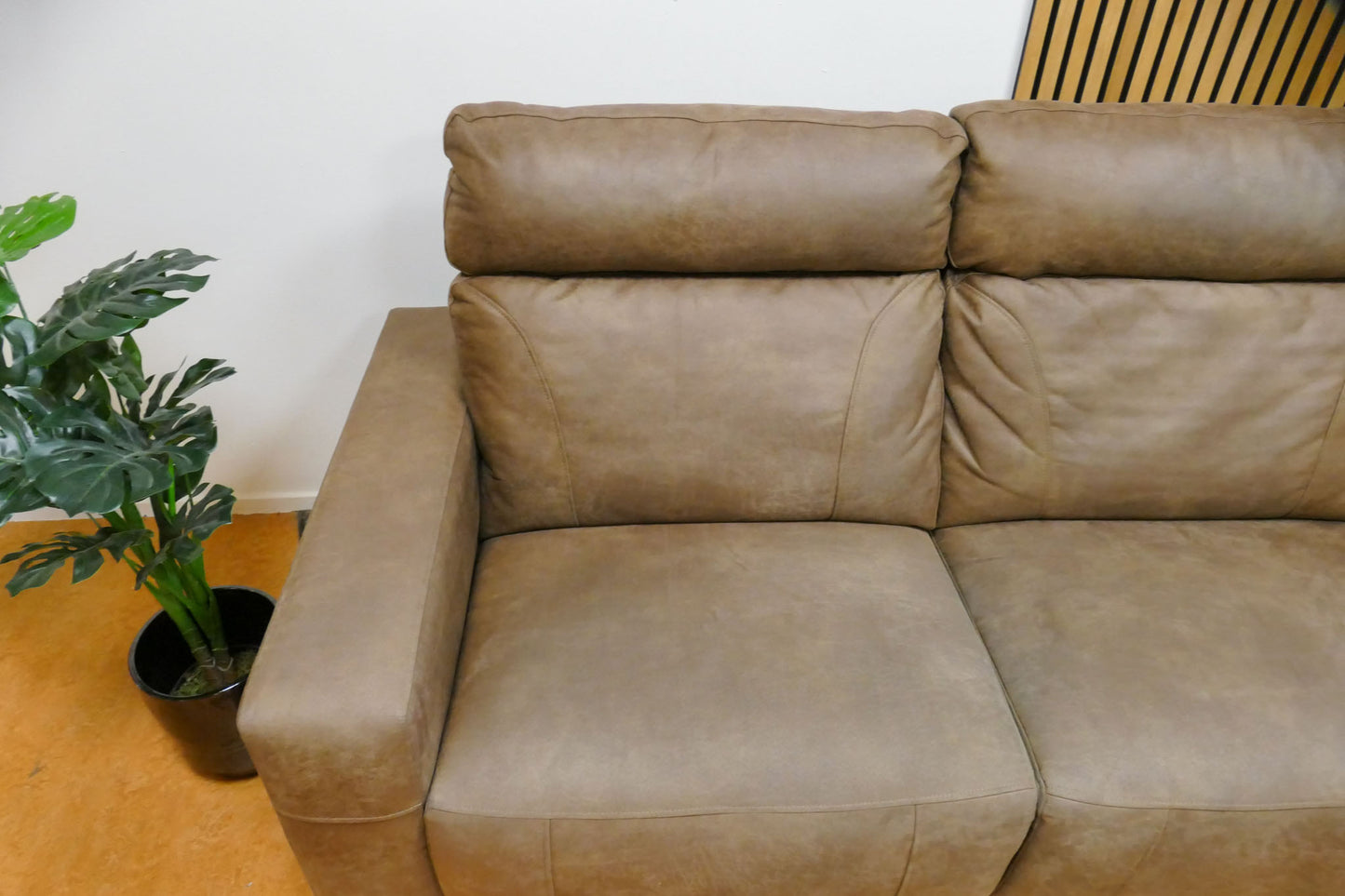 Refurbished Grote Hoekbank Microvezel Bruin