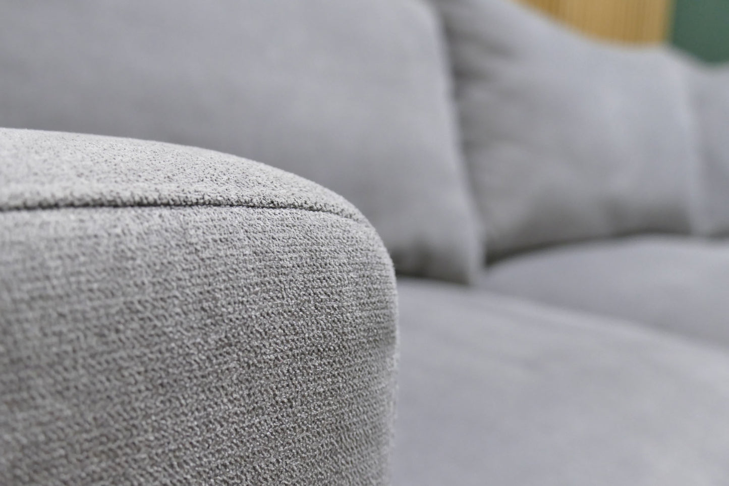 Refurbished Grote Loungebank + Hocker Grijs