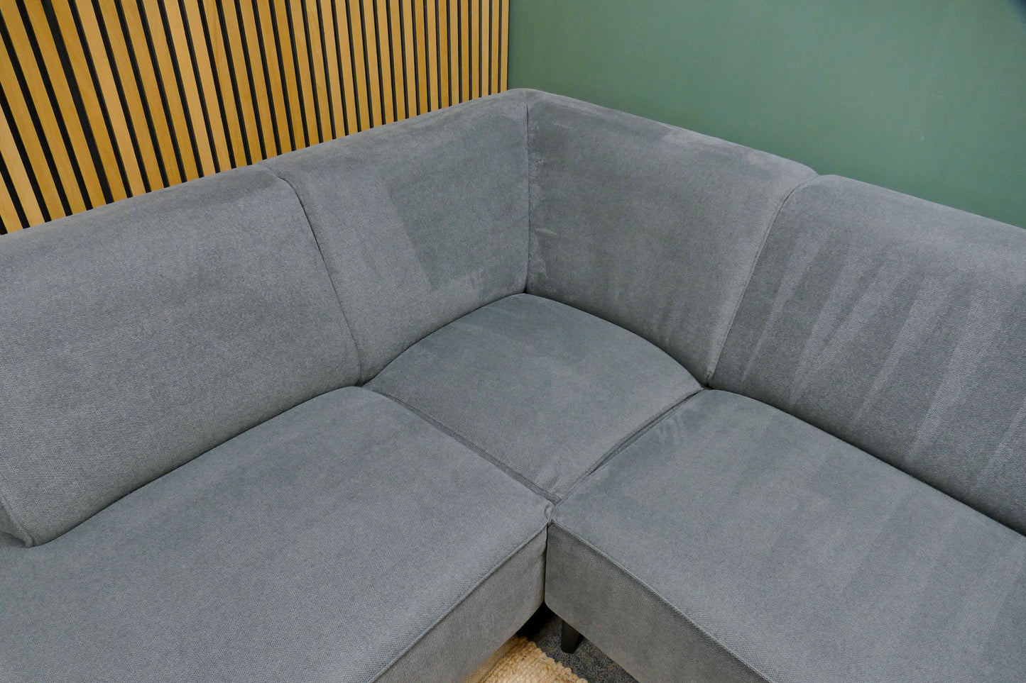 Refrubished Hoekbank Zitmaxx Oriana Antraciet/Blauw
