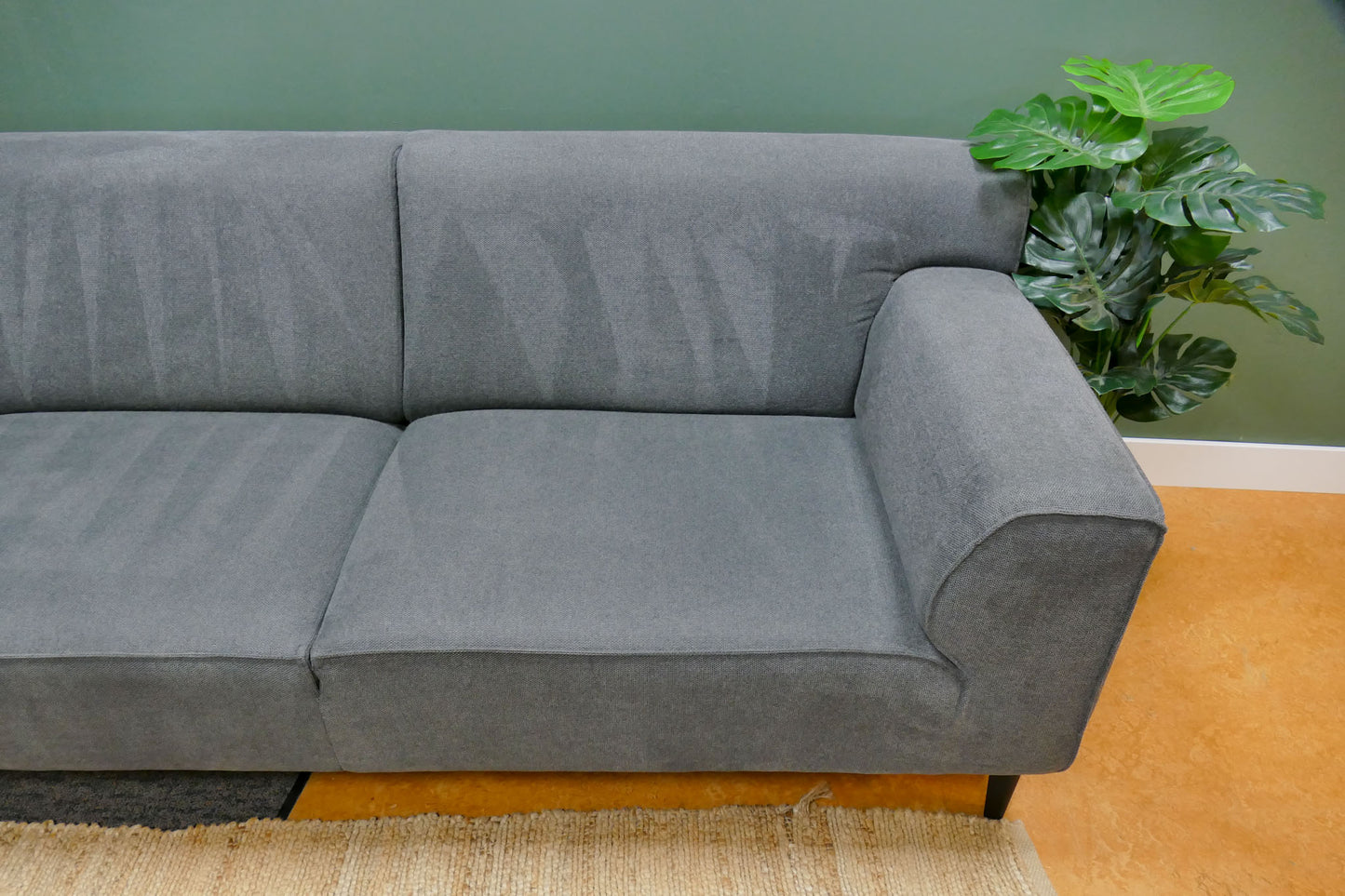 Refrubished Hoekbank Zitmaxx Oriana Antraciet/Blauw