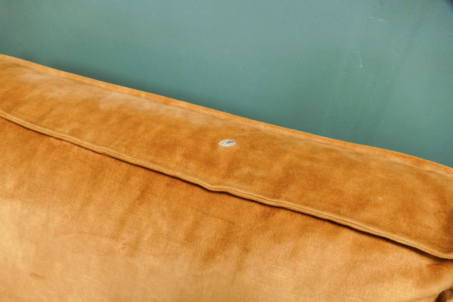 Refurbished Hoekbank Velvet Oranje/Goud