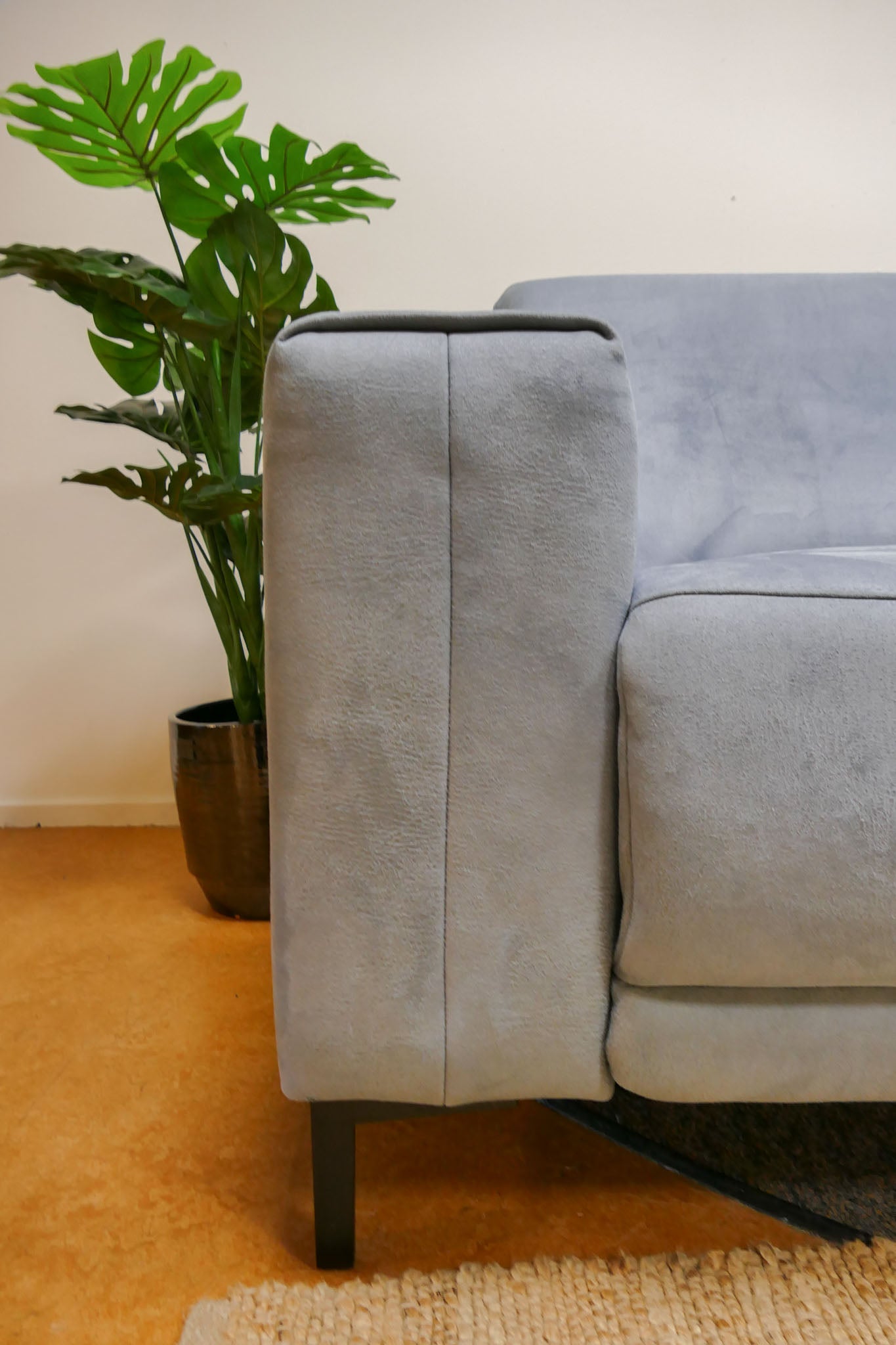 Refurbished Hoekbank Pronto Wonen Microvezel Lichtblauw