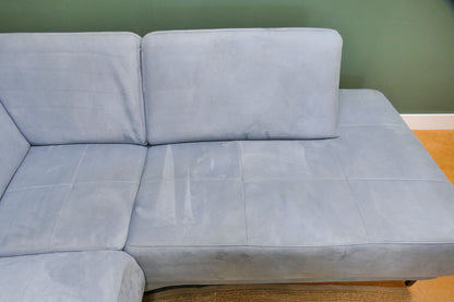 Refurbished Hoekbank Pronto Wonen Microvezel Lichtblauw