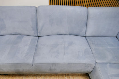 Refurbished Hoekbank Pronto Wonen Microvezel Lichtblauw