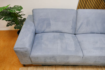 Refurbished Hoekbank Pronto Wonen Microvezel Lichtblauw