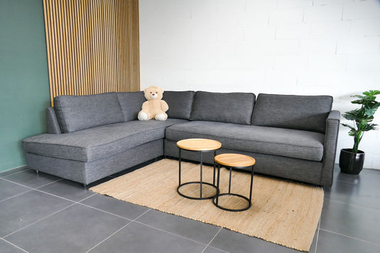 Refurbished Hoekbank Bankstyle Antraciet