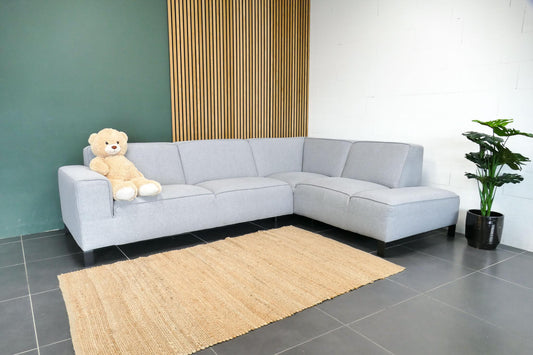 Refurbished Loods 5 Hoekbank Lot lichtgrijs